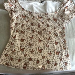 SHEIN butterflie shirt size large